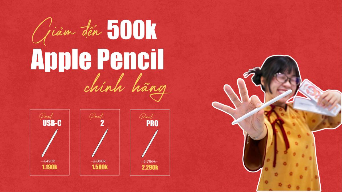 Giam 500k apple pencil chinh hang TP Mobile